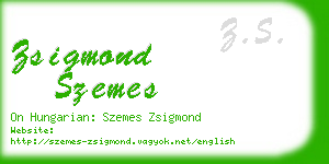 zsigmond szemes business card